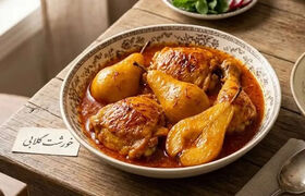 طرز تهیه خورشت گلابی با مرغ؛ خوش‌عطر و مجلسی
