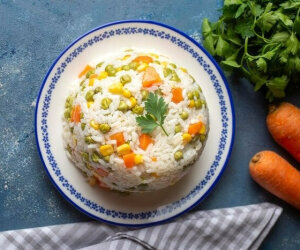ماش پلو بدون گوشت و مرغ؛ ساده و کم هزینه