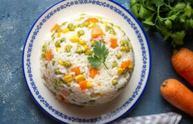 ماش پلو بدون گوشت و مرغ؛ ساده و کم هزینه