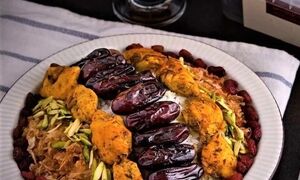افطار و سحر مقوی با خرما پلو اهوازی (بدون گوشت)