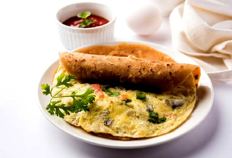 طرز تهیه املت هندی پاراتا تخم‌ مرغ