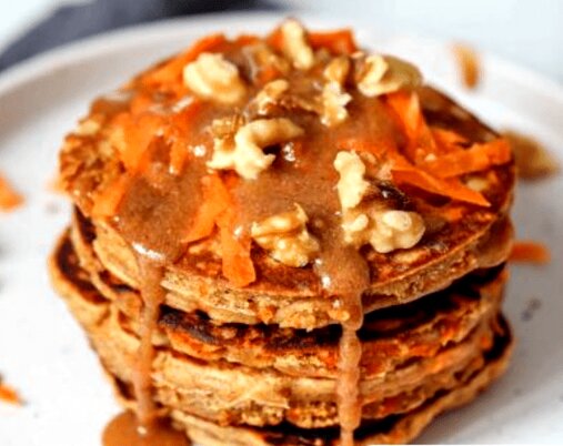 طرز تهیه پنکیک هویج و گردو پف دار و مقوی