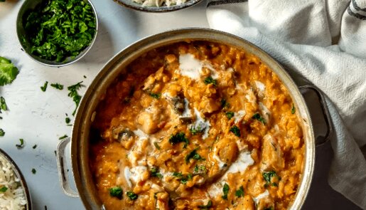 طرز تهیه خوراک عدس و بادمجان