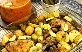طرز تهیه مرغ مدیترانه‌ای با سبزیجات؛ لذیذ و مجلسی