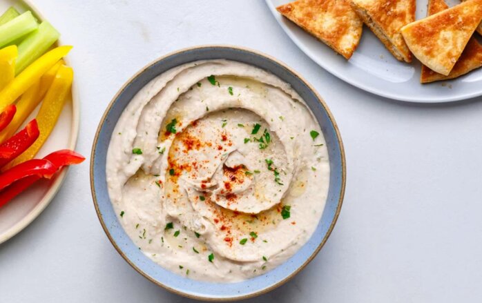 طرز تهیه دیپ لوبیا سفید؛ یک پیش غذای سالم و خوشمزه