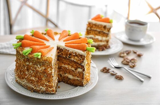 طرز تهیه کیک هویج کافی شاپی، پوک، نرم و خوشمزه