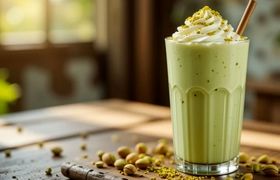 طرز تهیه میلک شیک پسته خوشمزه و مقوی
