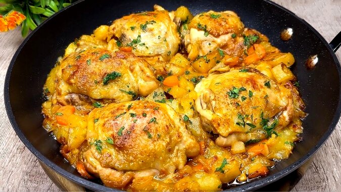 (ویدیو) شام متفاوت ایتالیایی با ۵ ران مرغ و سبزیجات