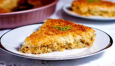 طرز تهیه دسر کادایف ترکیه‌ای لذیذ و مجلسی
