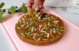 (ویدیو) طرز تهیه حلوا قالبی بدون آرد و بدون شکر