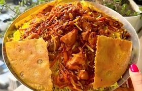 (ویدیو) طرز تهیه ماش پلو خوشمزه و مجلسی با مرغ