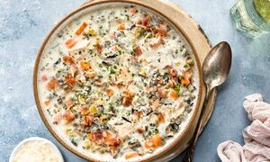 طرز تهیه پلو مرغ خامه ای مجلسی