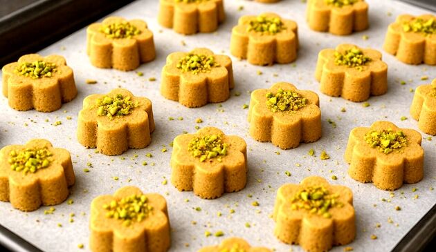 شیرینی نخودچی خانگی بدون ترک و ریزش با بافتی نرم و خوشمزه