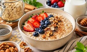 اوتمیل رژیمی با موز، شیر و دانه چیا؛ برای آنهایی که به دنبال لاغری اند
