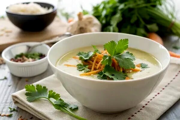 سوپ ماست و گشنیز، نسخه خوشمزه کاهش وزن