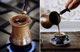 روش دم کردن قهوه ترک روی گاز با شیر جوش استیل